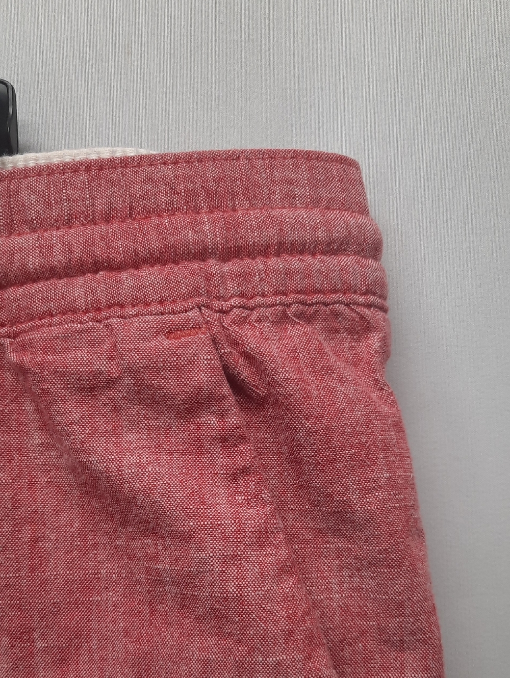Banana Republic Men's XL Deck Shorts Red Cotton Elastic Waist Pockets Summer - Picture 4 of 10